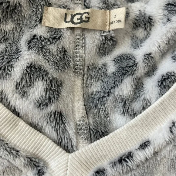 Ugg Women's Top Daisy Fleece Cotton Blend V-neck Long Sleeve Sweater Size S - Picture 10 of 13